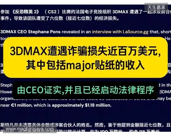 3DMAX在2025年初遭遇诈骗，损失金额约100万美元